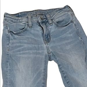 American Eagle‎ distressed super stretch jeans size 00 / 24 short